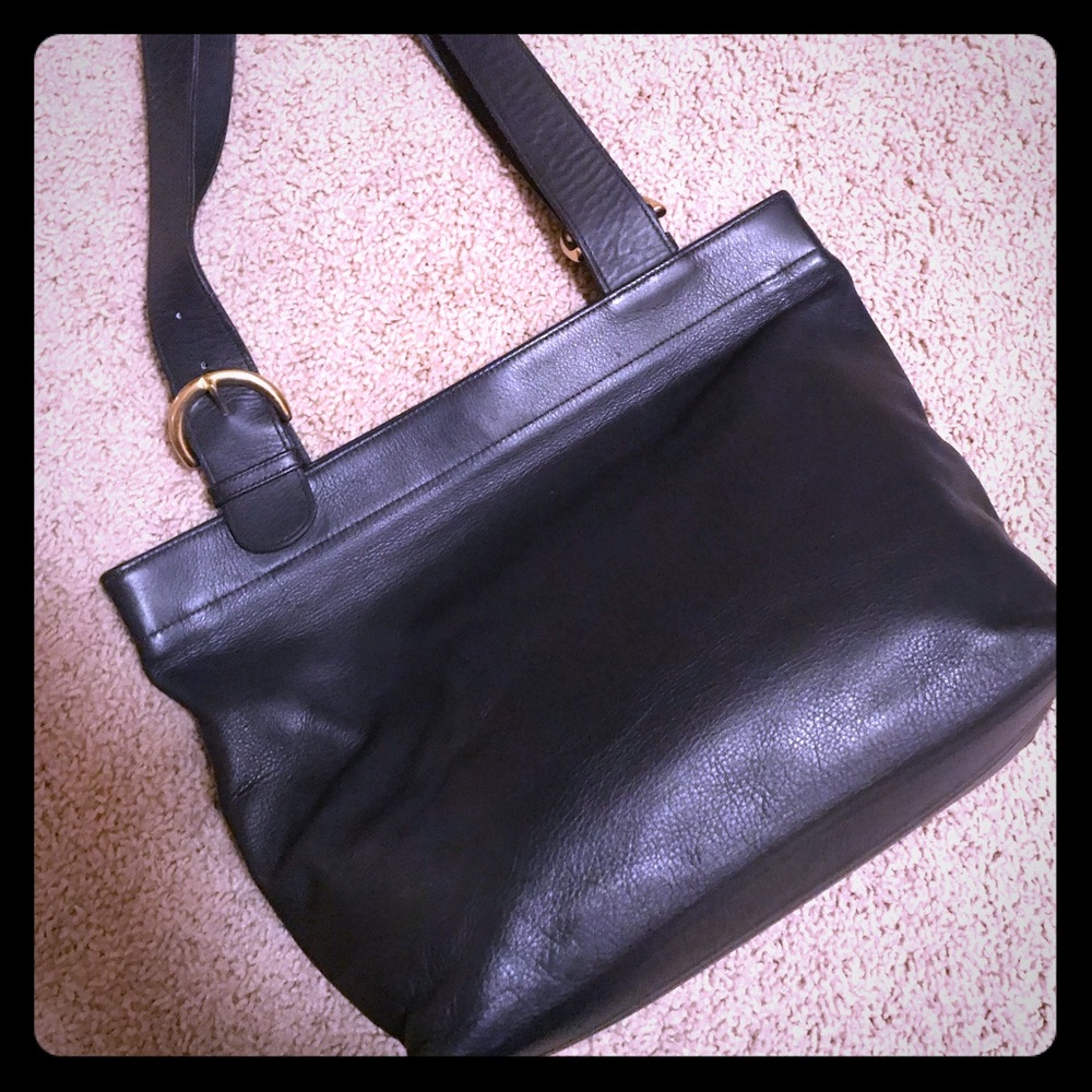 Coach Leather Tote NAVY